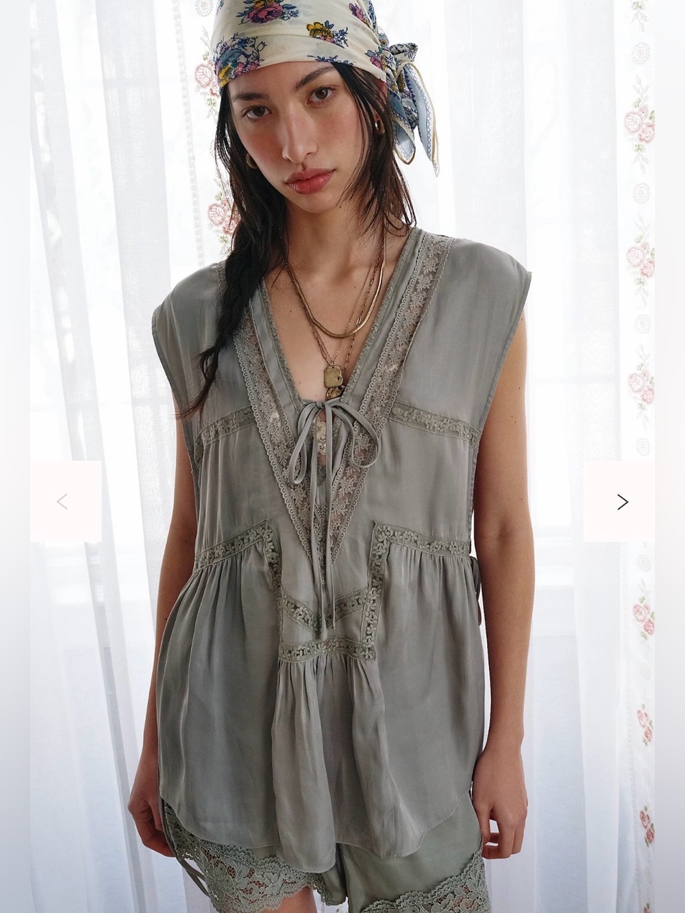 Free People Penelope Tunic Medium Color: London Fog NWT
